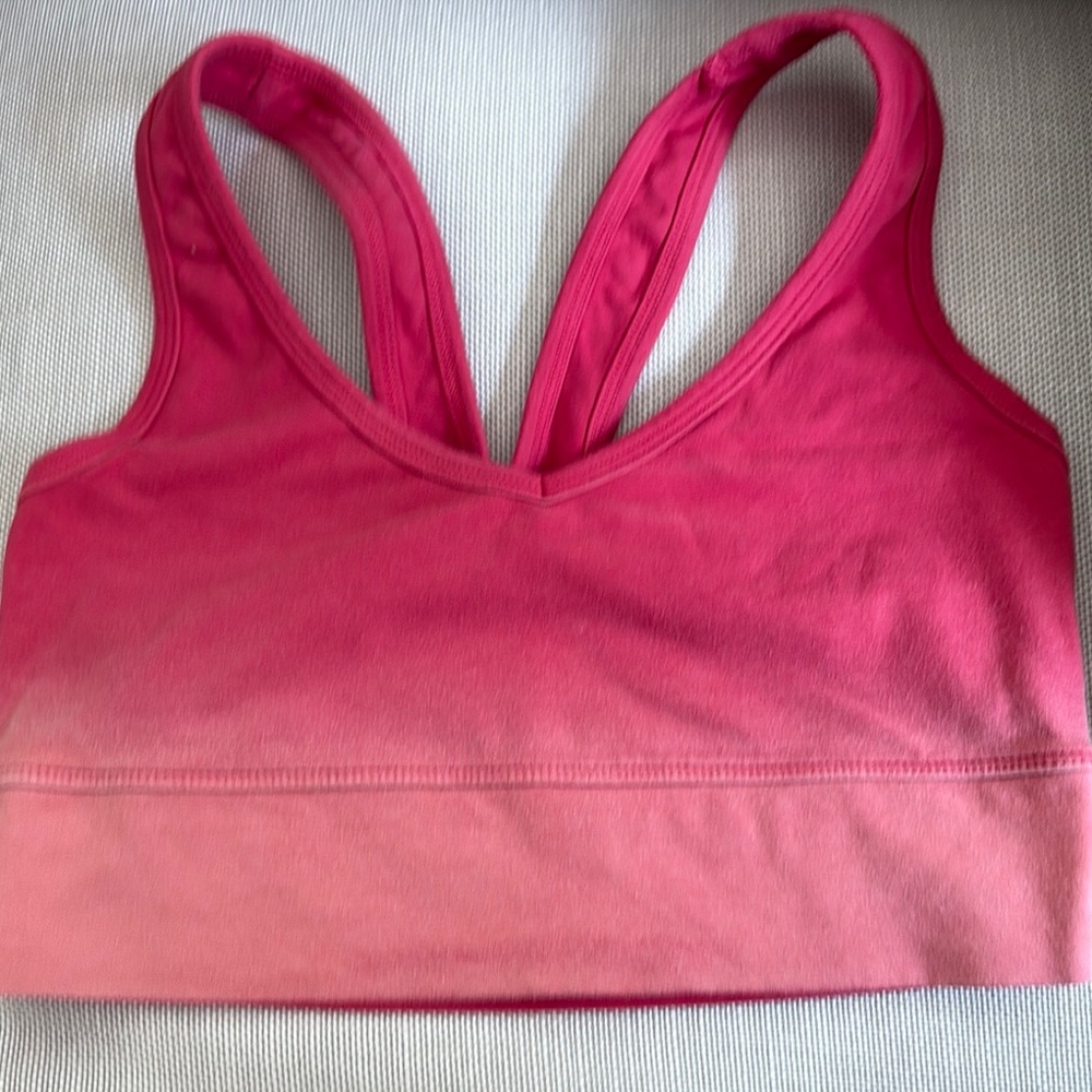 Electric & Rose Pink Gradient Sports Bra